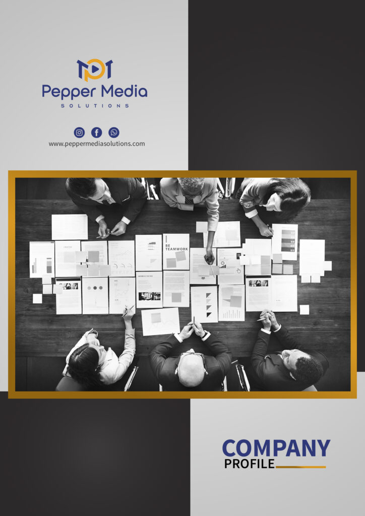 Cover page image showcasing sample company profiles by Pepper Media Enterprises.