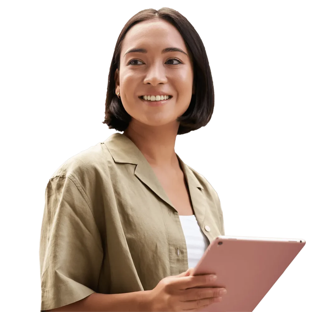 An Represenation of a happy woman who are satisfied with our assignment help services in malaysia