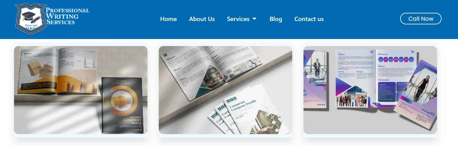 Professional writing services : company profile smaples : Top 4 Corporate Profile Writing Services in India