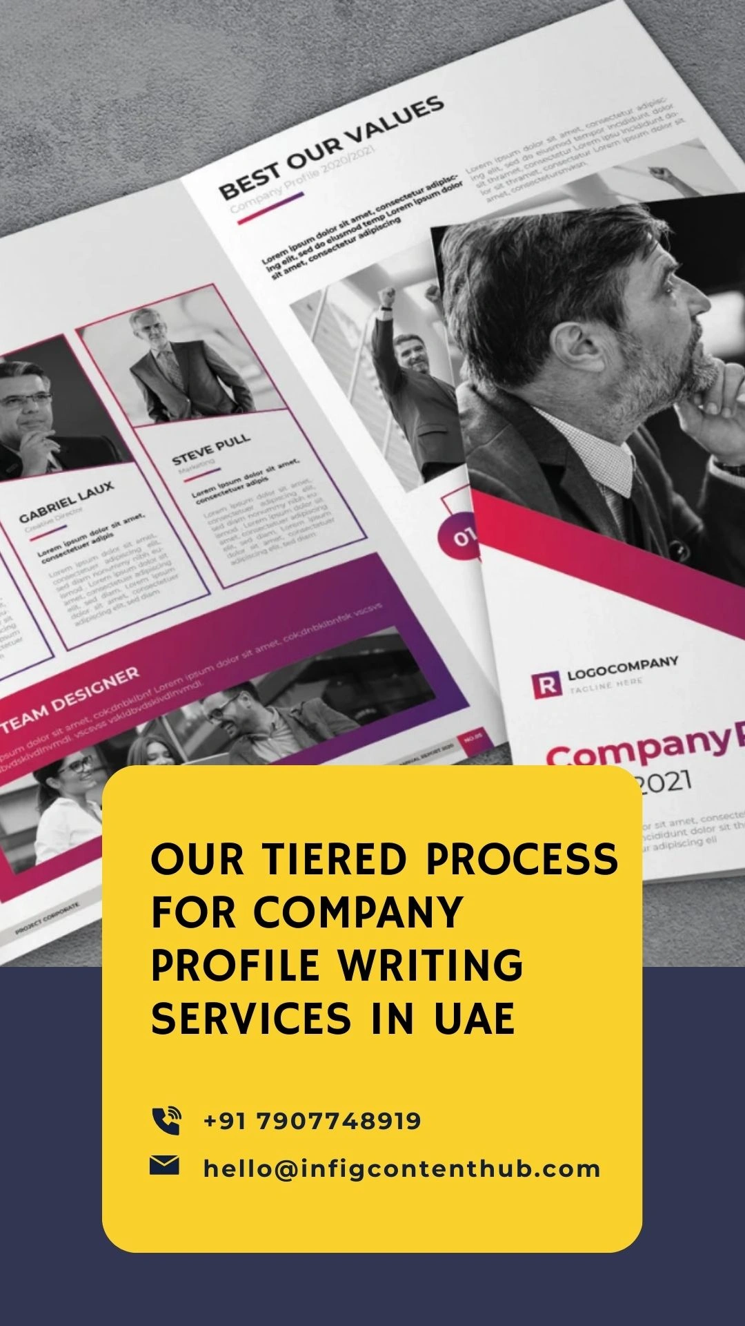 company profile writing services in uae