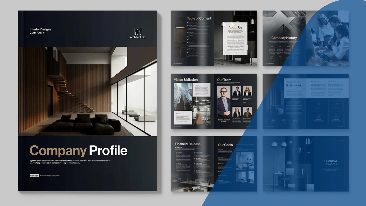 A company profile sample image, high quality profile with affordable price