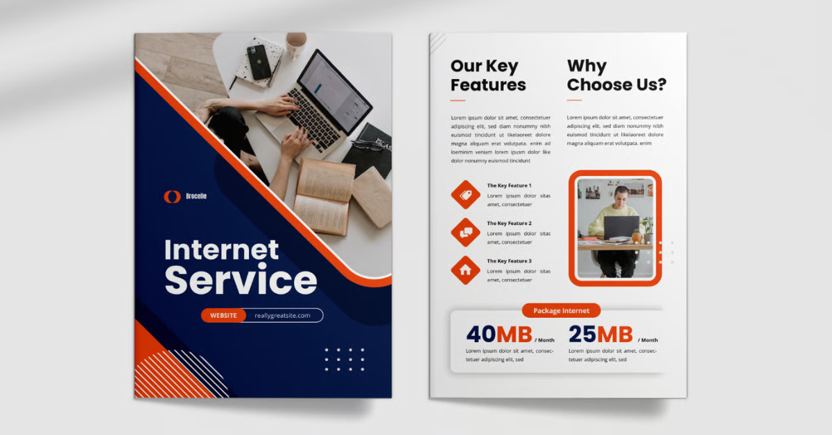 An sample company profile which convey that Visuals That Speak Louder