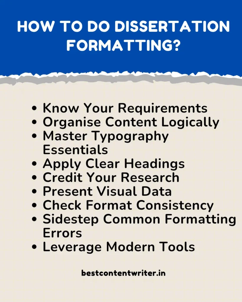 How to Do Dissertation Formatting?