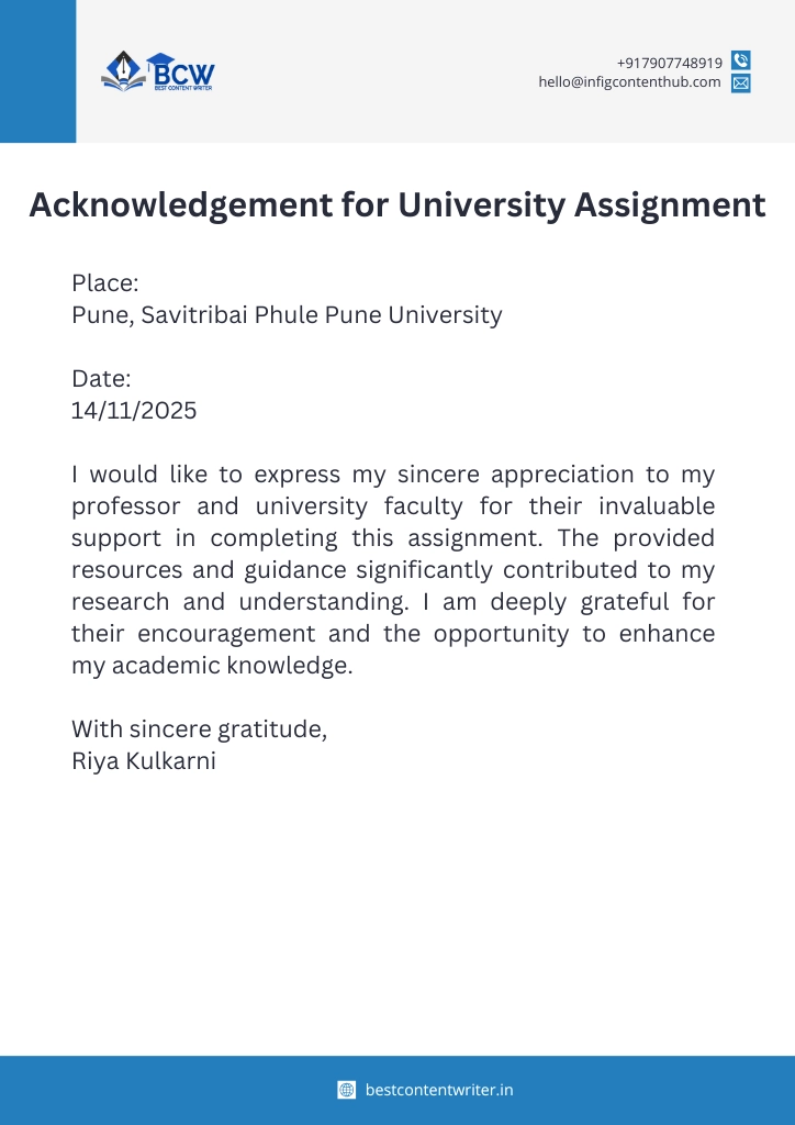 acknowledgement-university
