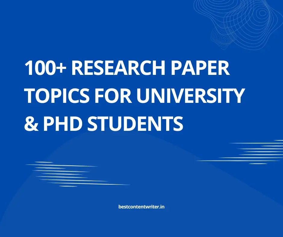 Best Research paper topics